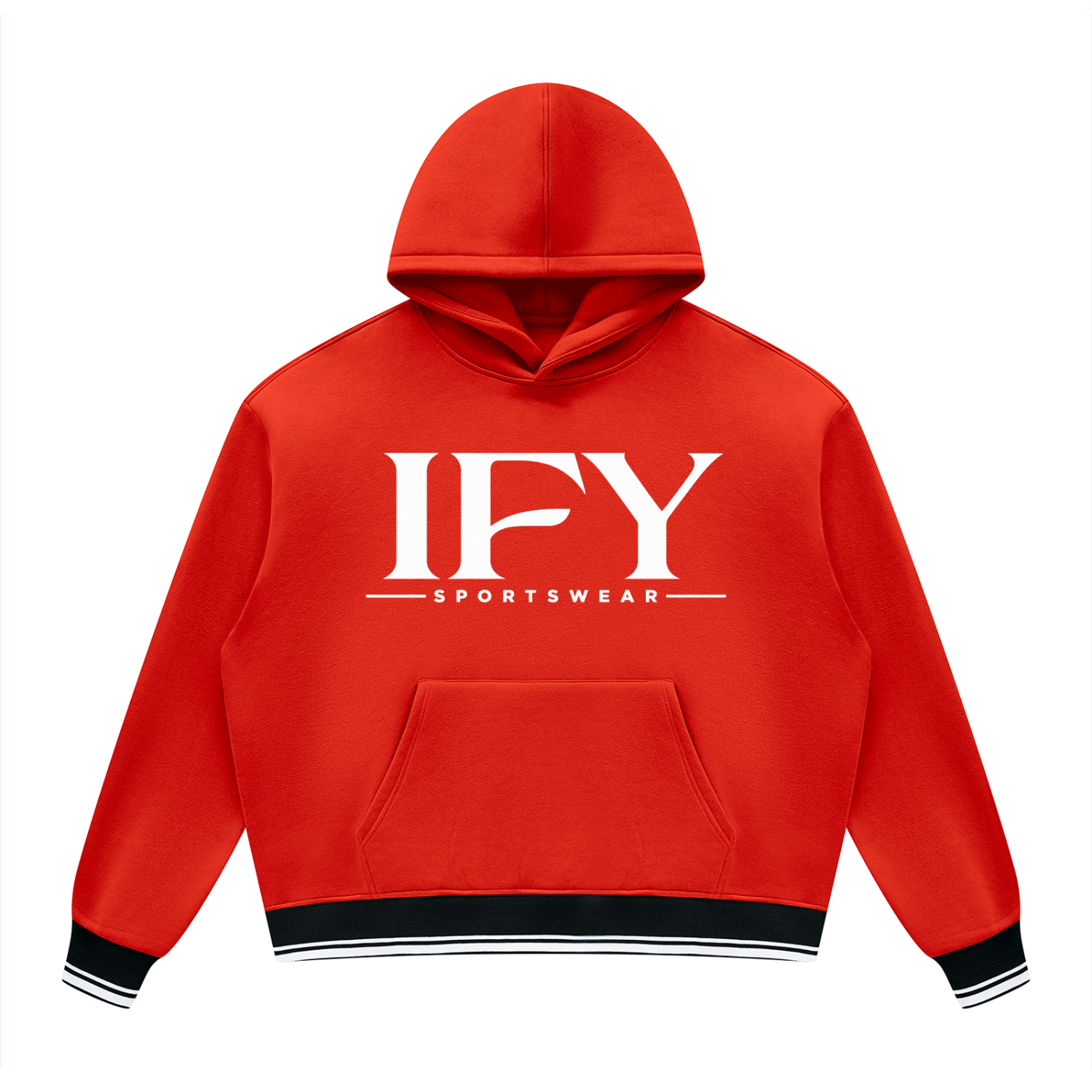 Unisex Oversized Color Block Fleece Hoodie
