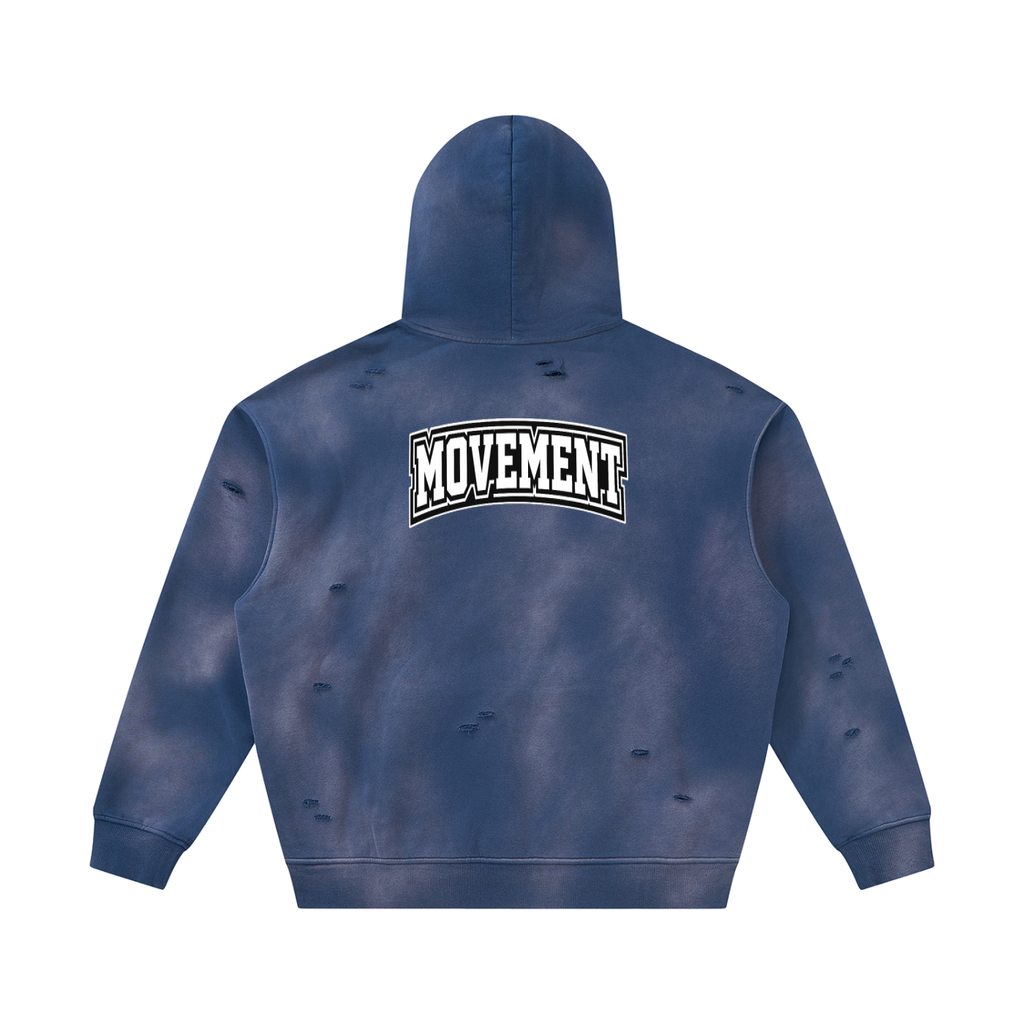 Unisex Frayed Fleece Hoodie for Ultimate Comfort and Style