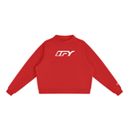 Essential Fleece Mock-Neck Crew Sweatshirt