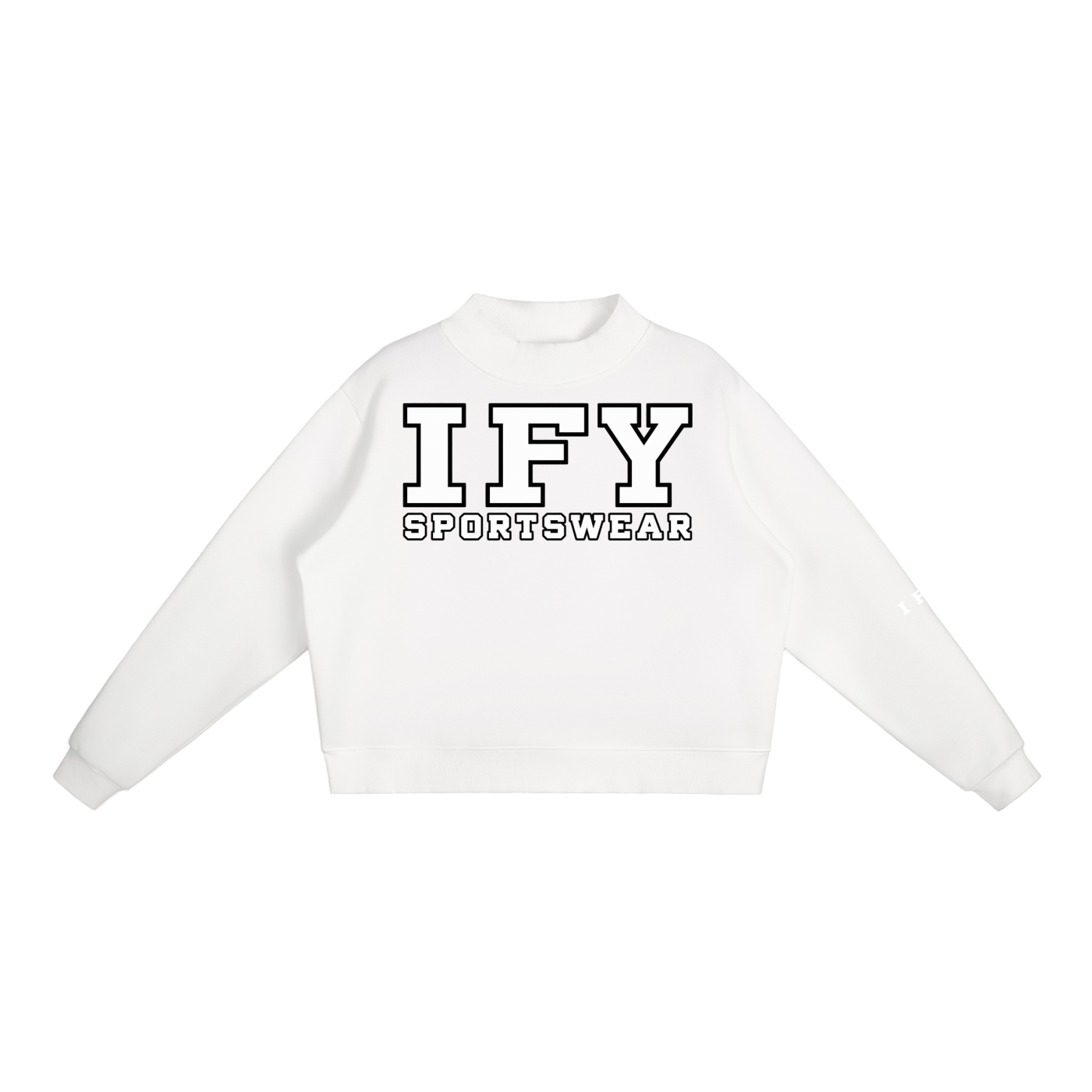 Essential Fleece Mock-Neck Crew Sweatshirt