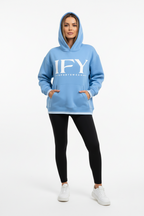 Unisex Oversized Color Block Fleece Hoodie