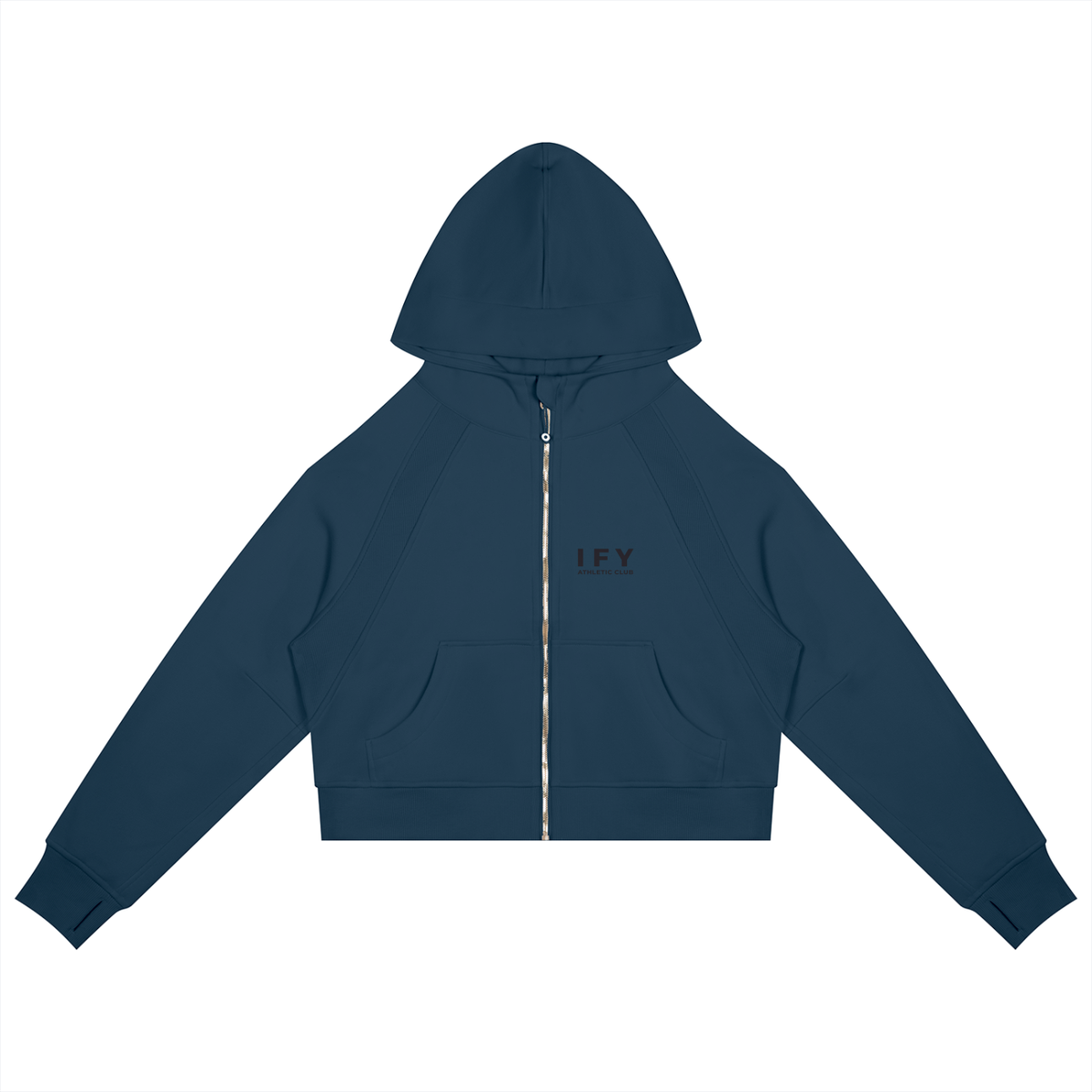 Cropped Zip Hoodie & Wide-Leg Fleece Set