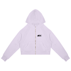 Cropped Zip Hoodie & Wide-Leg Fleece Set