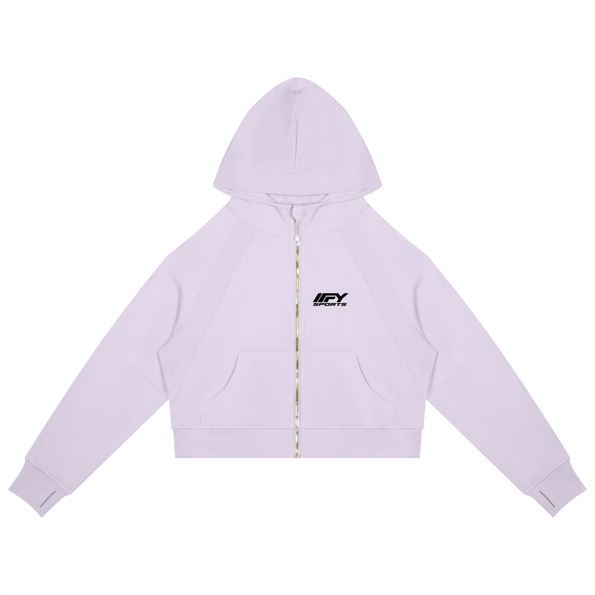 Cropped Zip Hoodie & Wide-Leg Fleece Set
