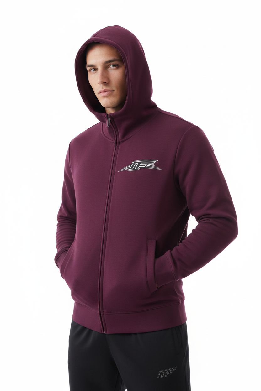 Embrace Comfort with Our Heavyweight High Neck Zip-Up Hoodie
