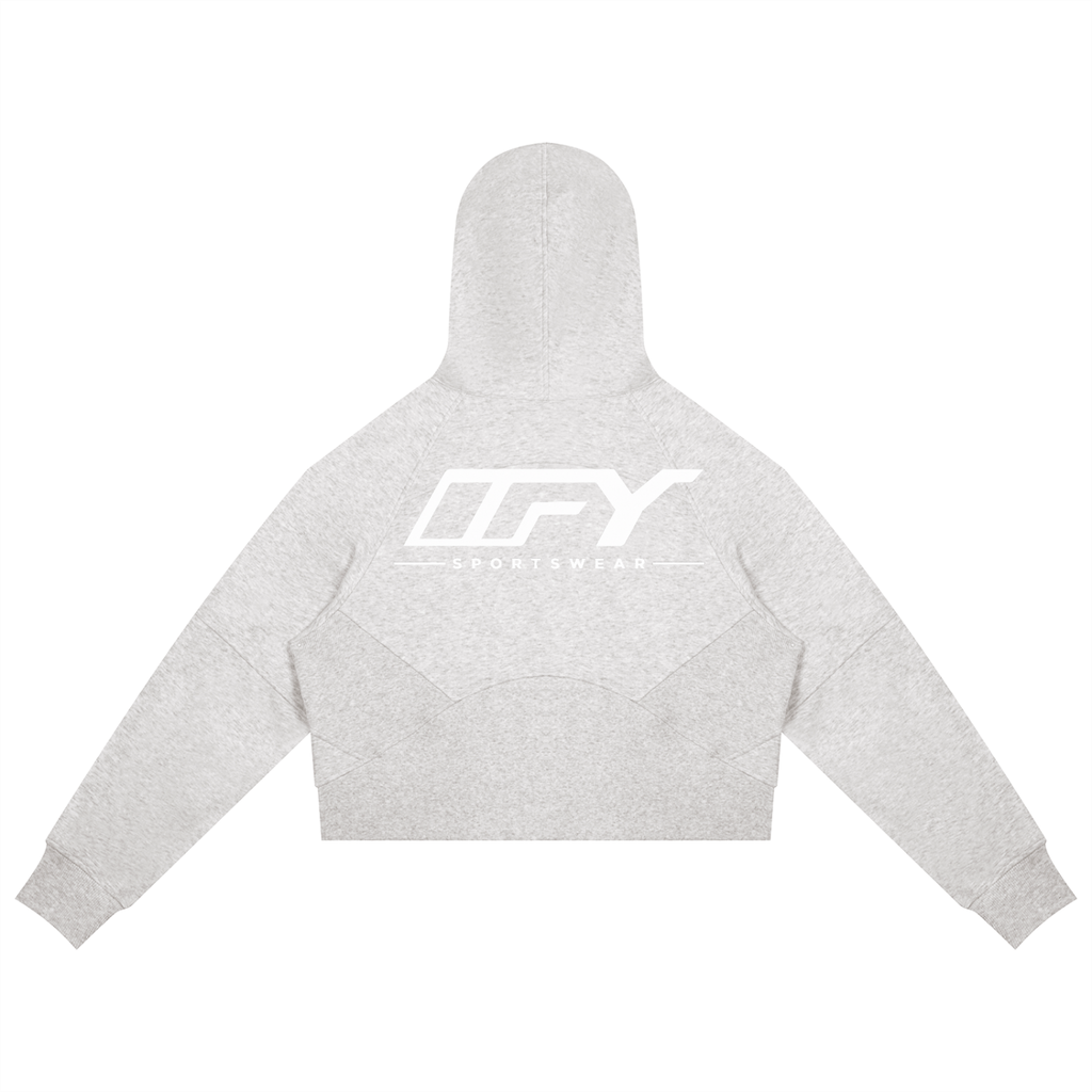 Cropped Zip-Through Hoodie