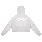 Cropped Zip-Through Hoodie