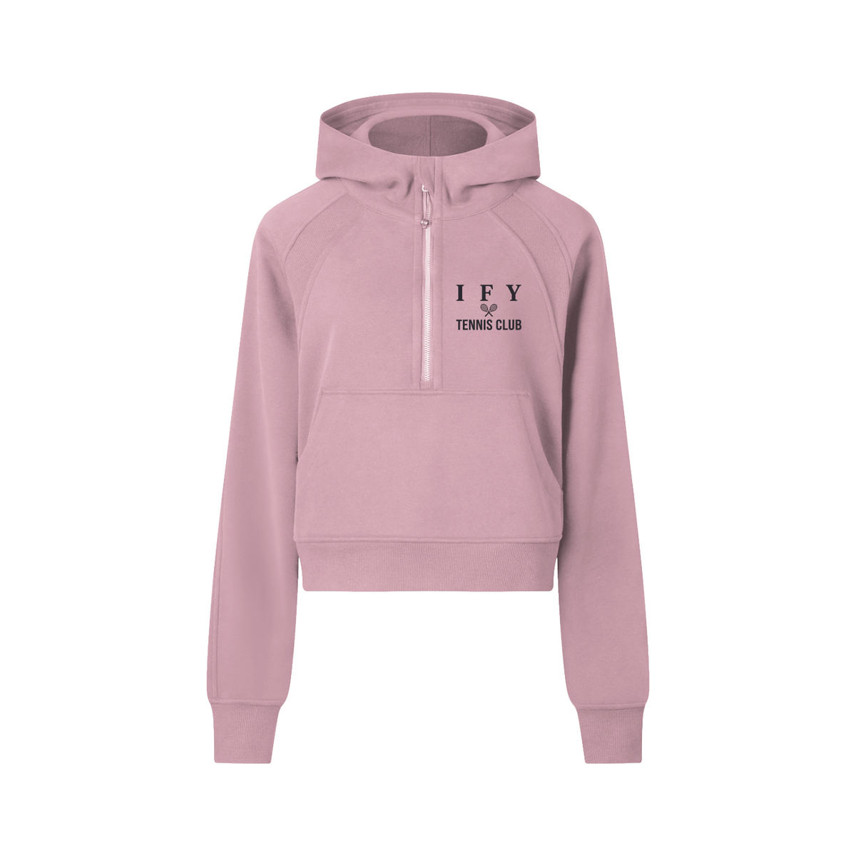 Cropped Half-Zip Hoodie