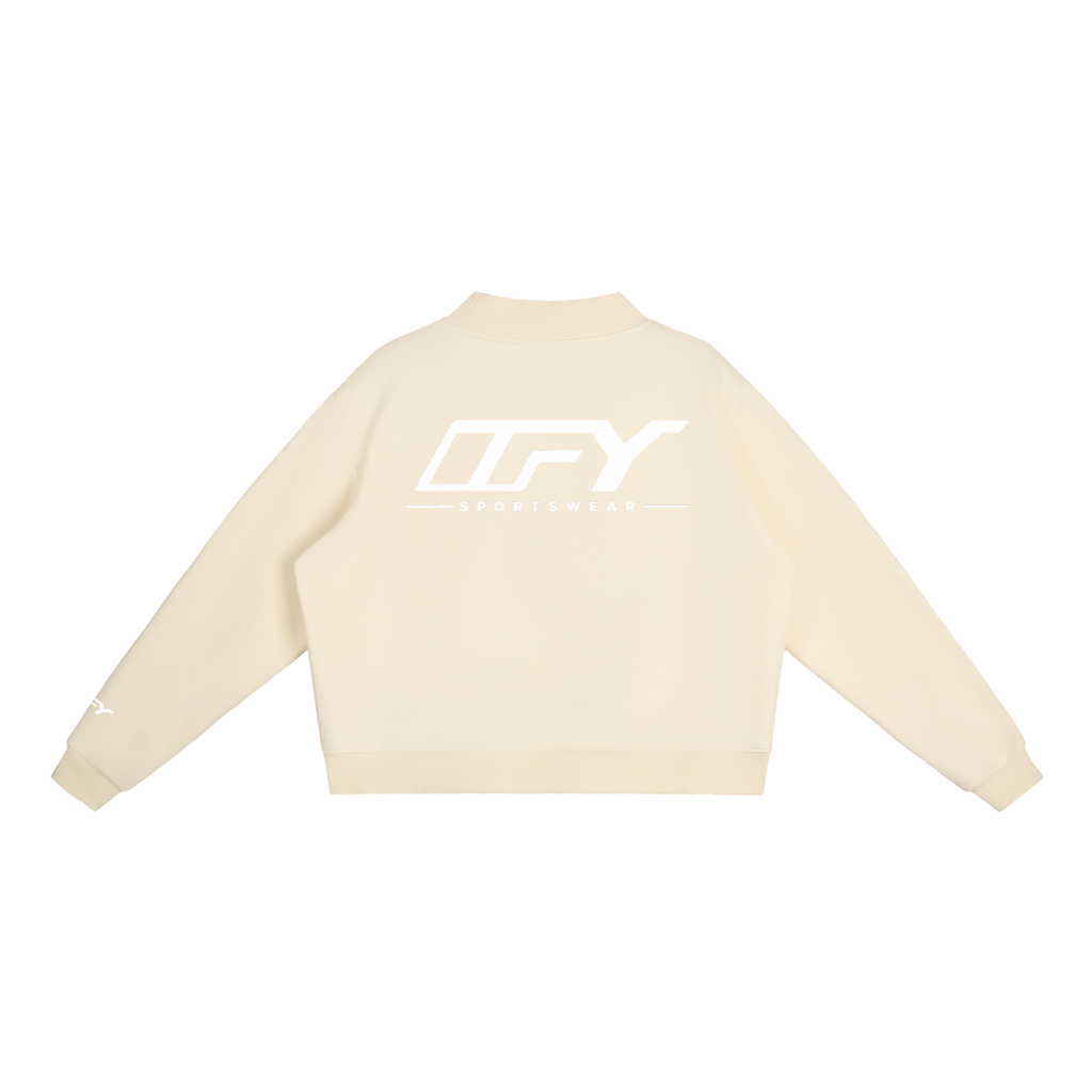 Essential Fleece Mock-Neck Crew Sweatshirt