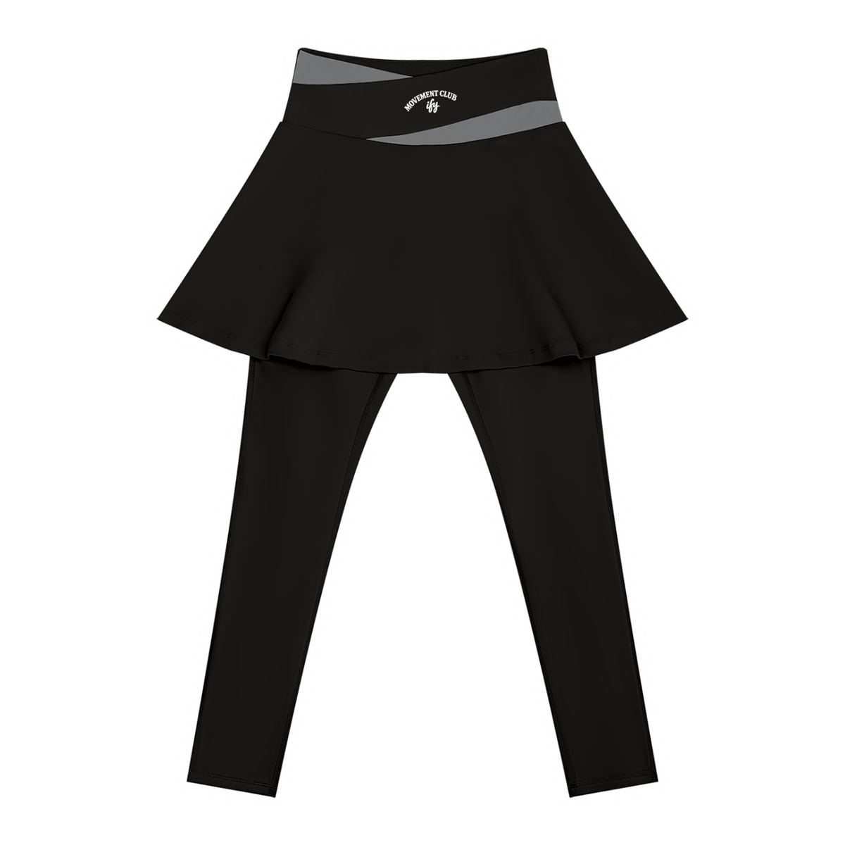 Panelled High-Waisted Skirted Yoga Leggings