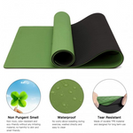 Yoga-1 - Kono TPE Non-slip Classic Yoga Mat - Green And Black