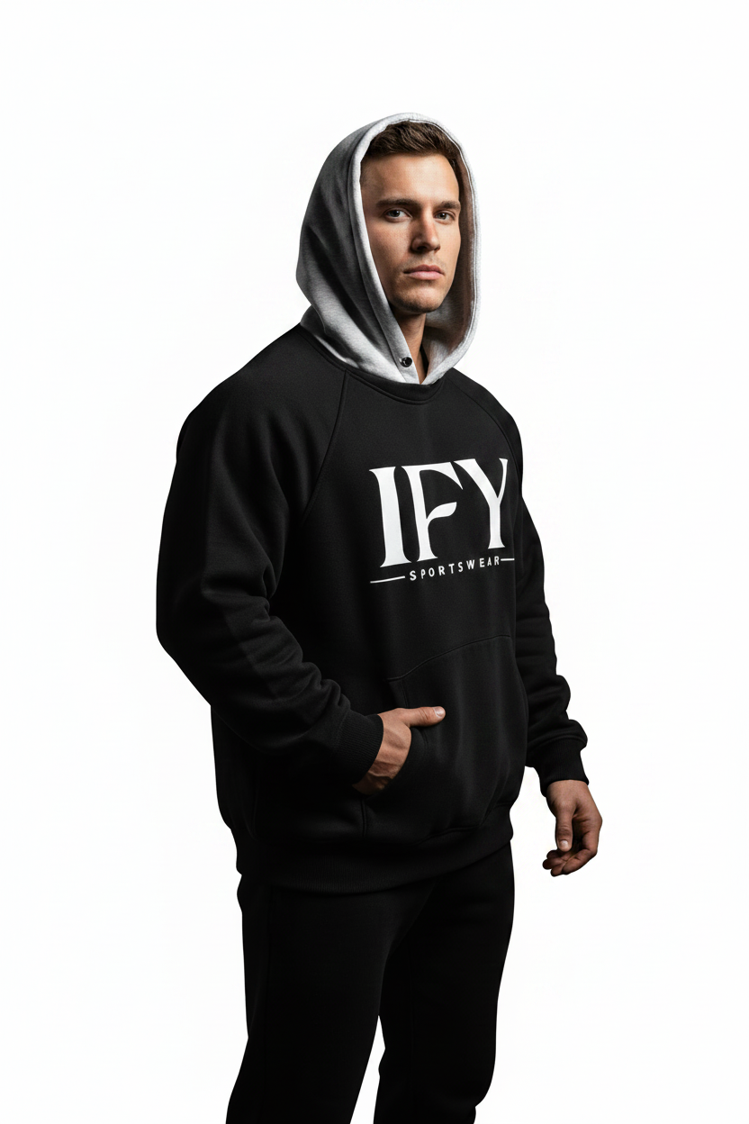 Unisex Fleece Raglan Color Block Hoodie