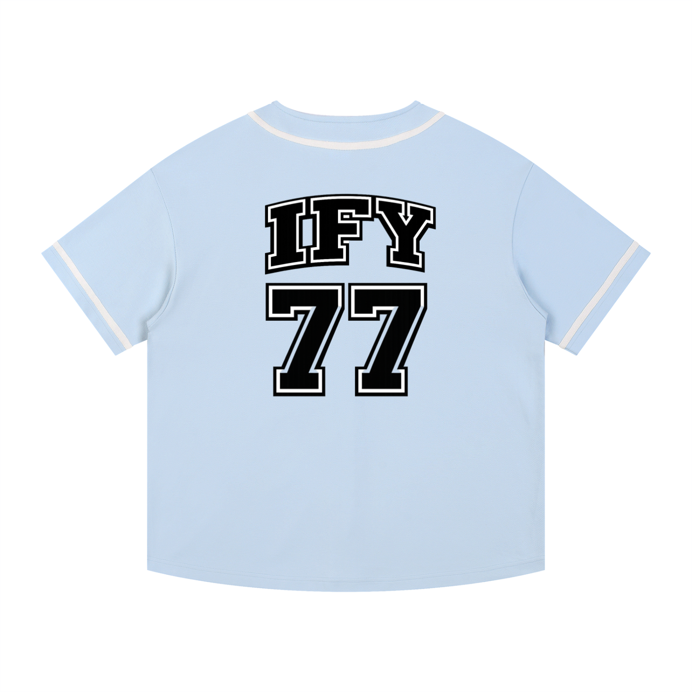 Contrast Piped Button-Up Jersey