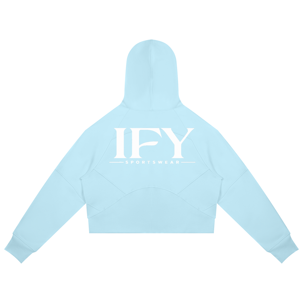 Cropped Zip-Through Hoodie