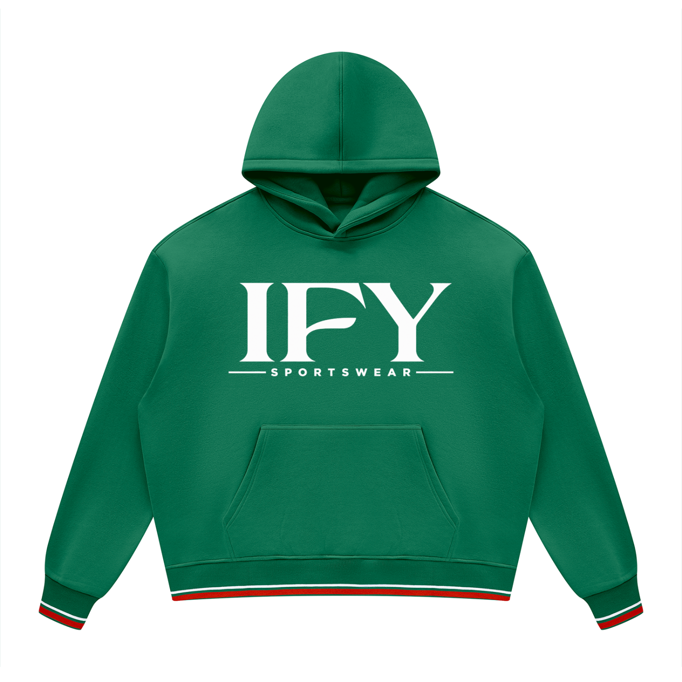 Unisex Oversized Color Block Fleece Hoodie