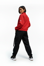 Essential Fleece Mock-Neck Crew Sweatshirt