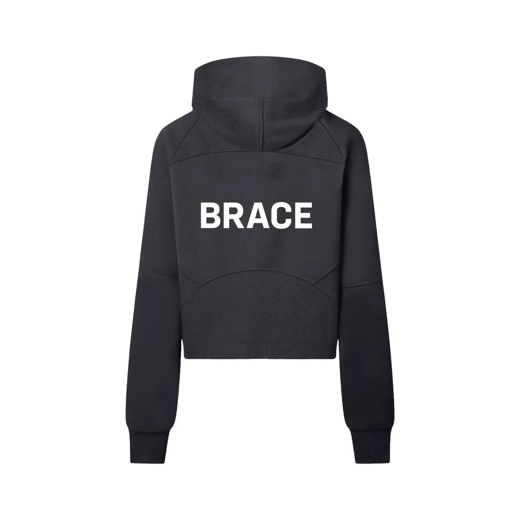 Women's Cropped Half-Zip Hoodie - Premium Gym Hoodie | BRACE