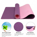 Yoga-1 - Kono TPE Non-slip Classic Yoga Mat - Purple And Pink