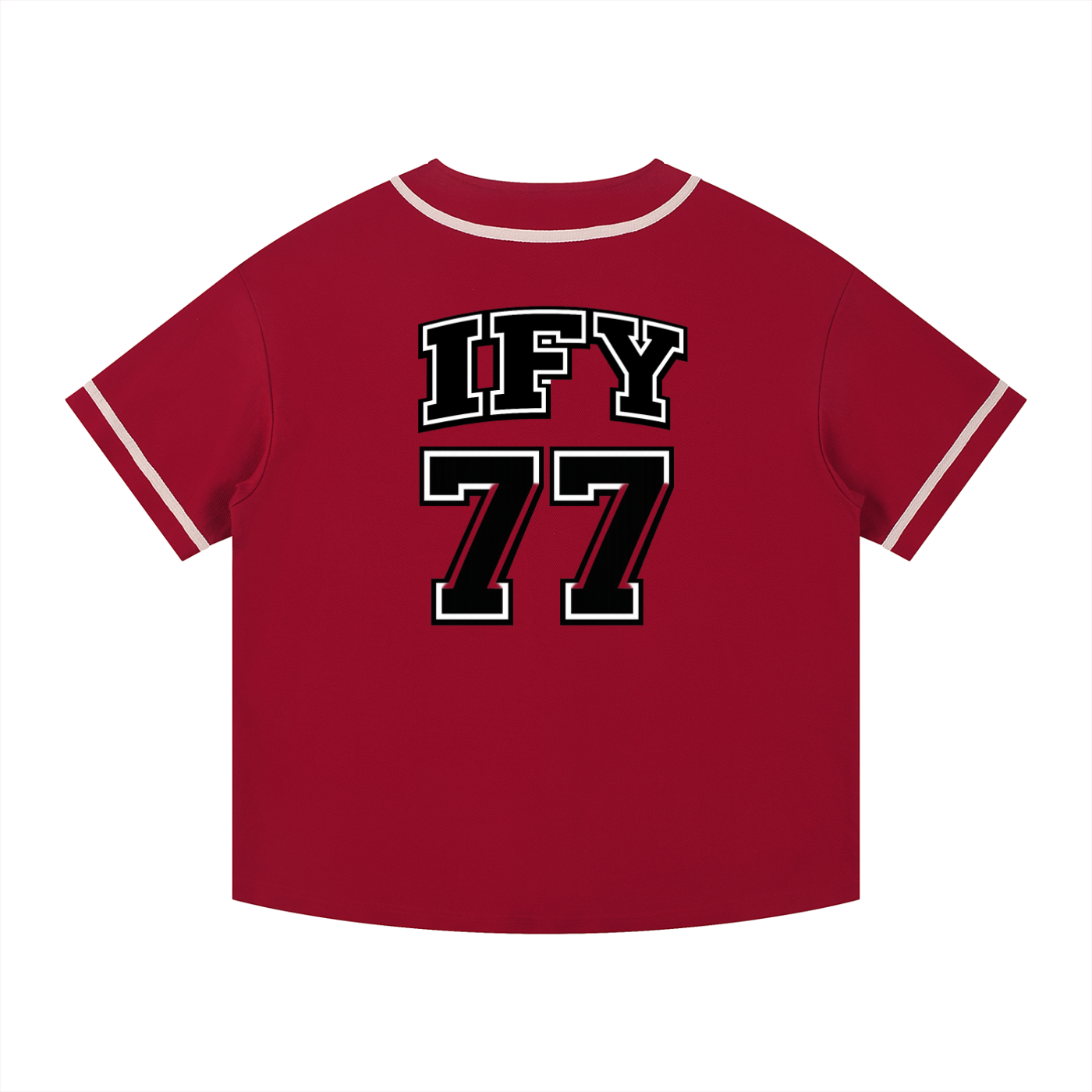 Contrast Piped Button-Up Jersey