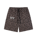 Unisex Heavyweight Leopard Drawstring Shorts