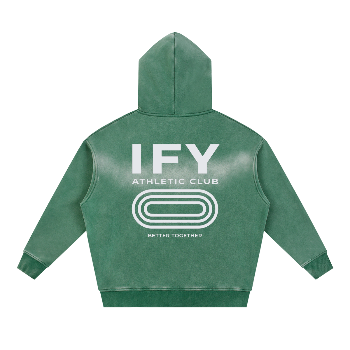 Sunfade Two-way Zipper Boxy Fleece Hoodie