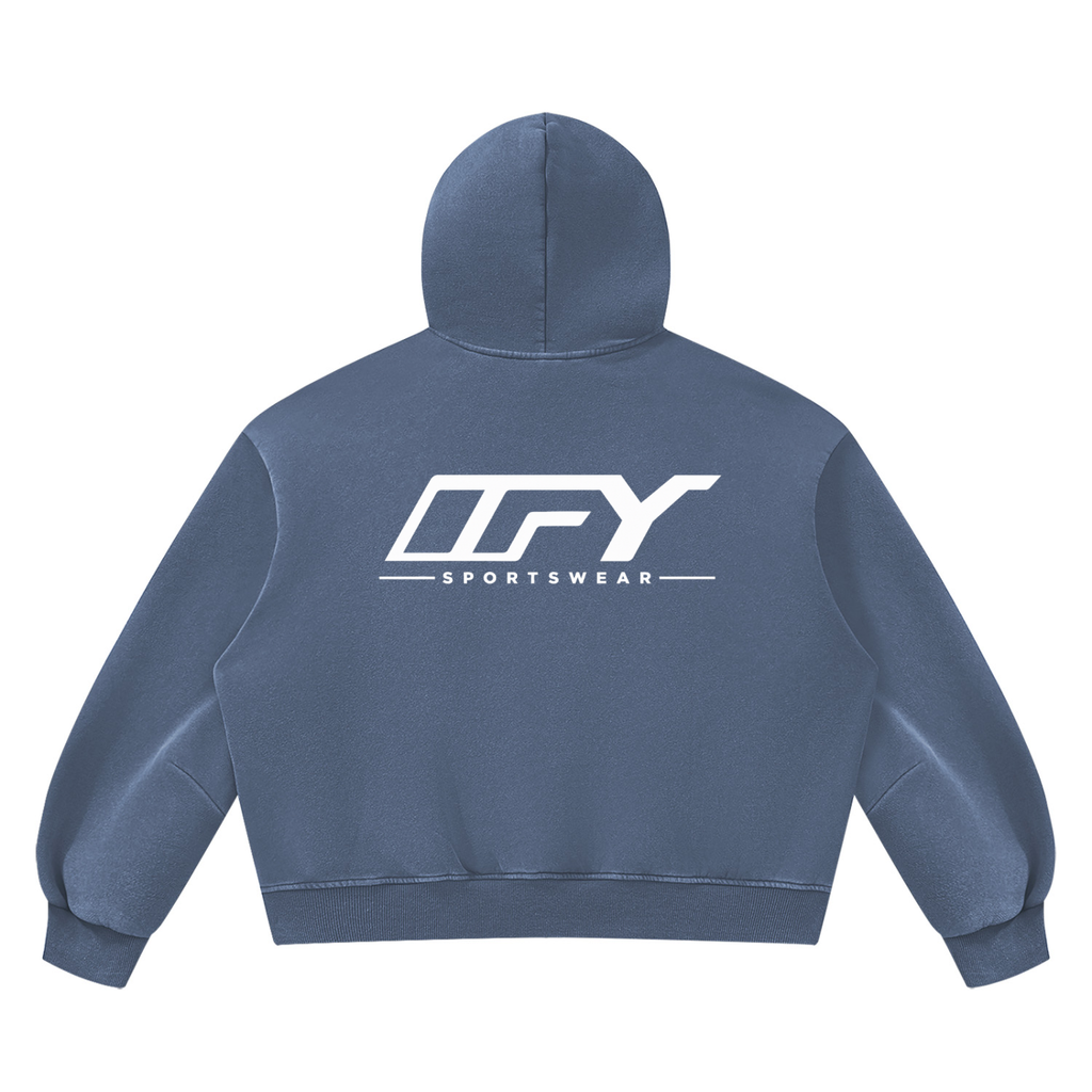Unisex Vintage Wash Boxy Fleece Hoodie