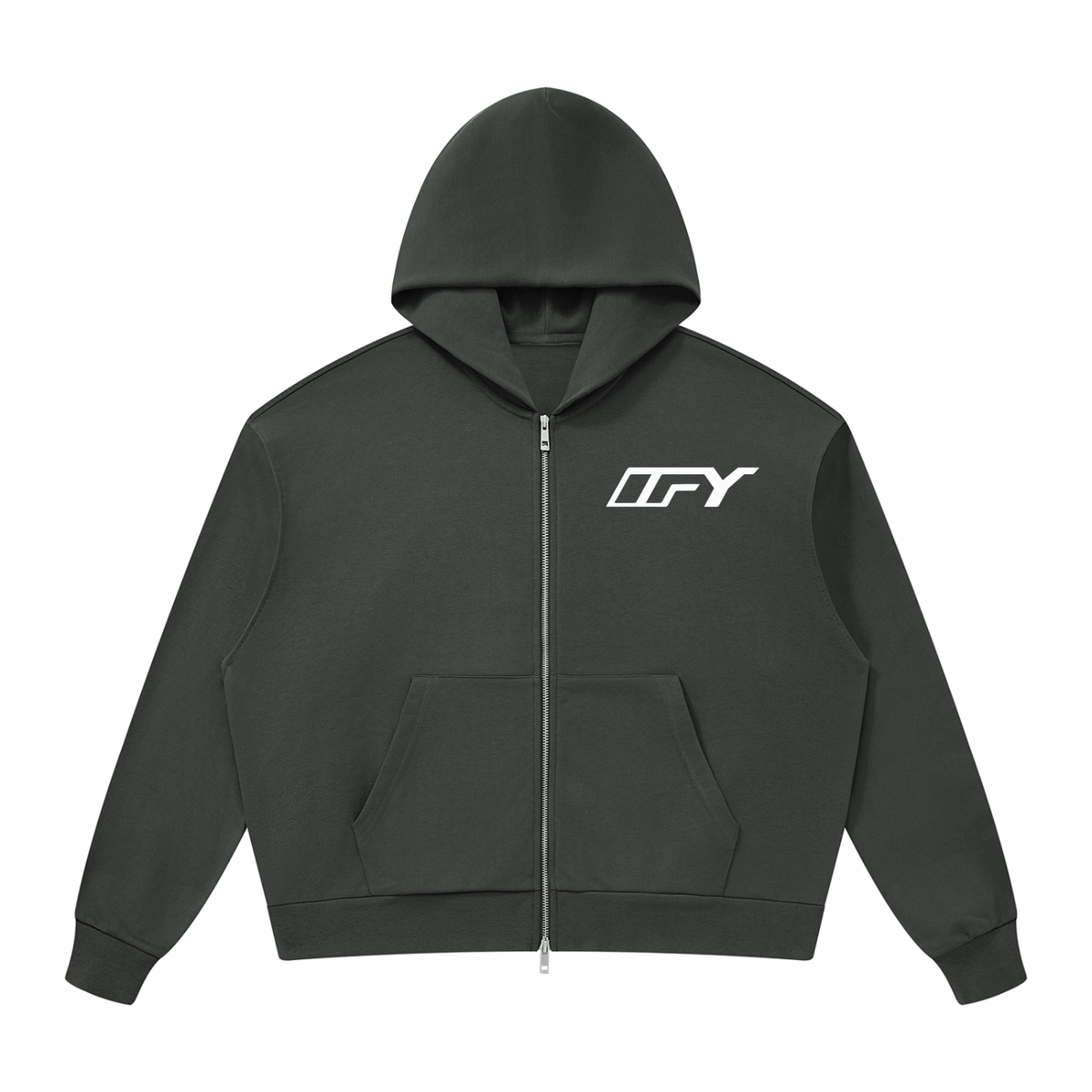 Unisex Drop Shoulder Full Zip Hoodie - Comfort Meets Style for Every Occasion