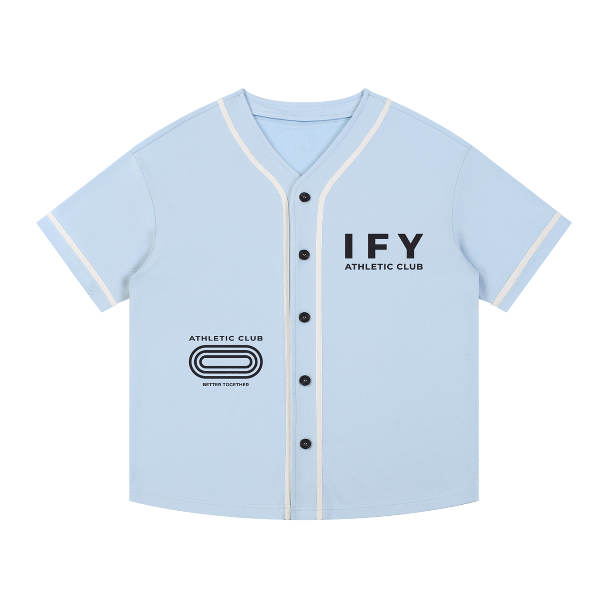 Contrast Piped Button-Up Jersey