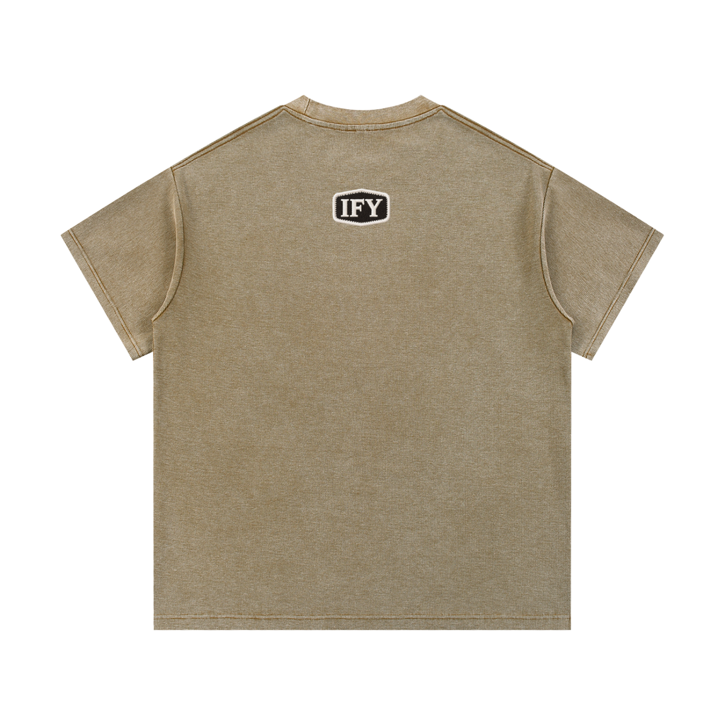 Mineral Wash Waffle Knit T-Shirt