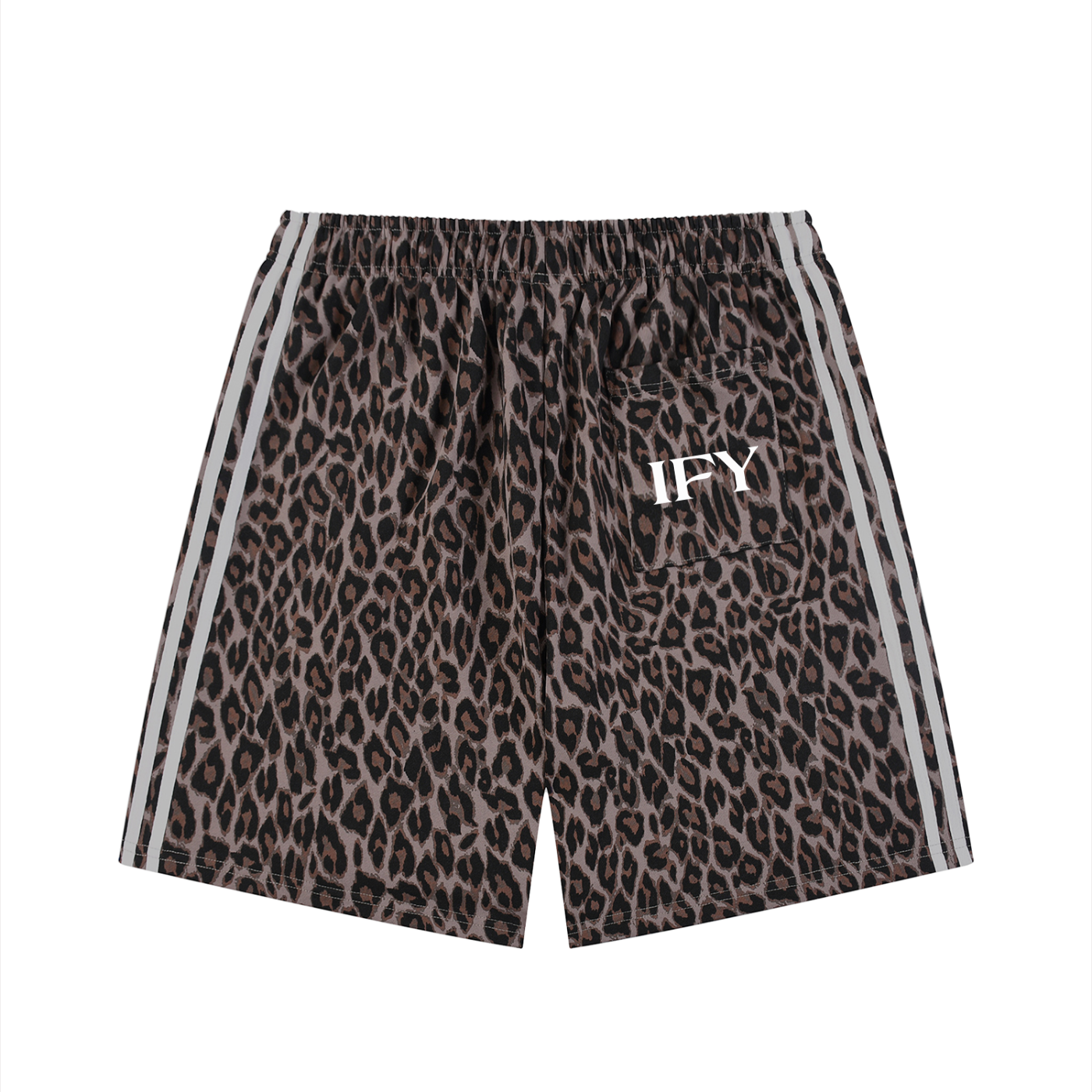 Unisex Heavyweight Leopard Drawstring Shorts