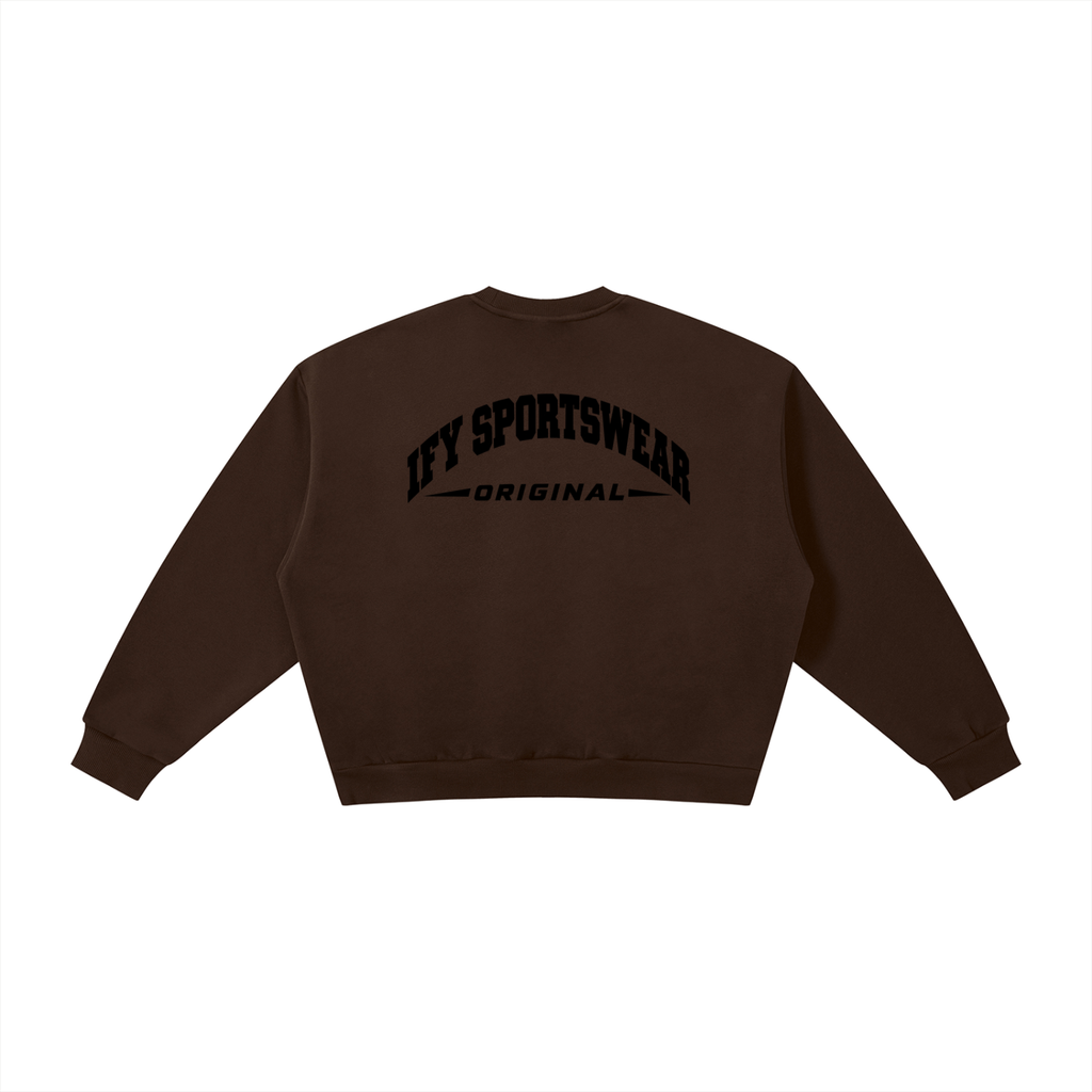 Boxy Fleece Crew-Neck Sweatshirt