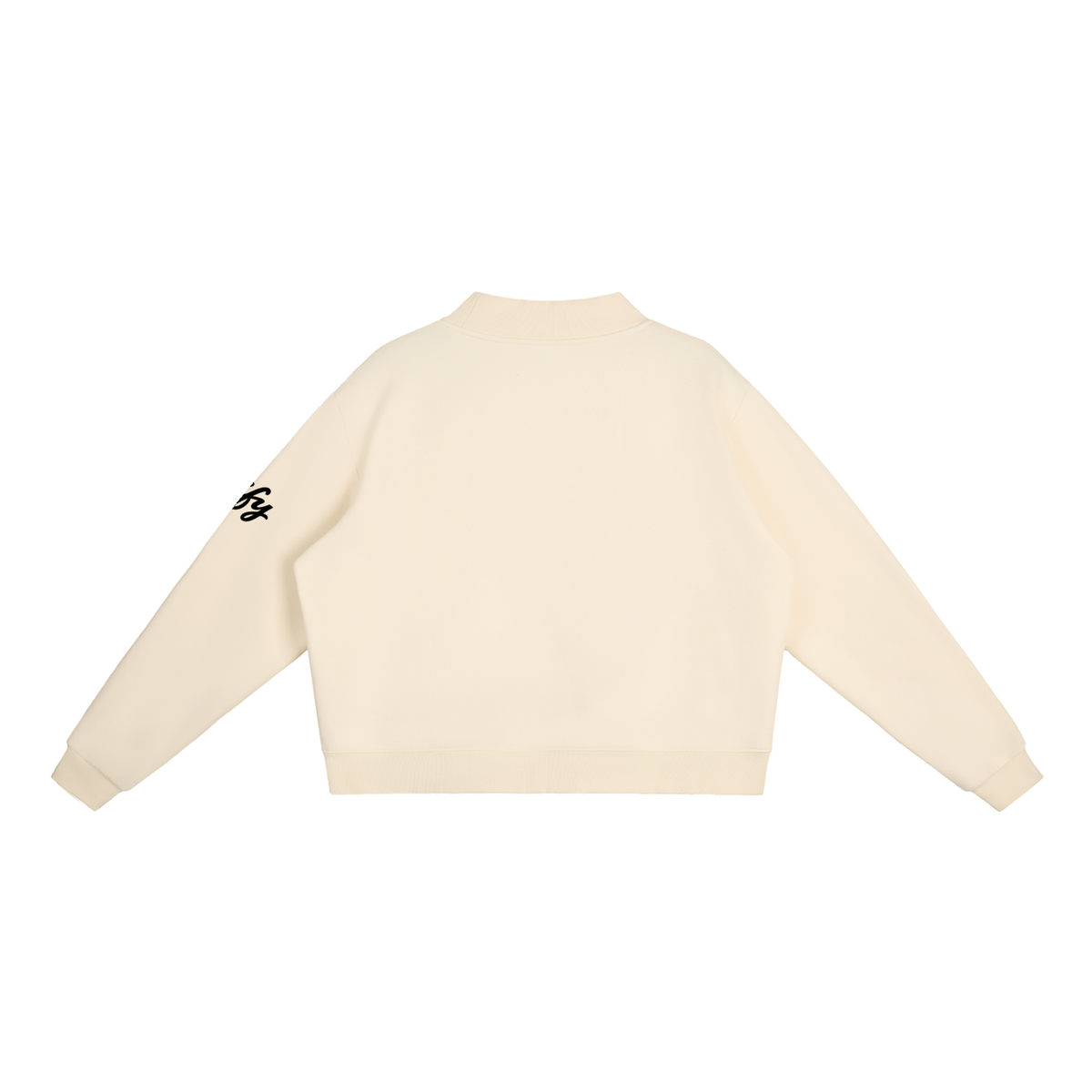 Oversized Mock-Neck Fleece Sweatshirt