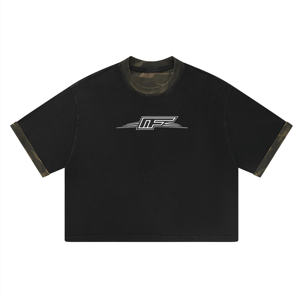 Unisex Mineral Washed Boxy Panel T-Shirt