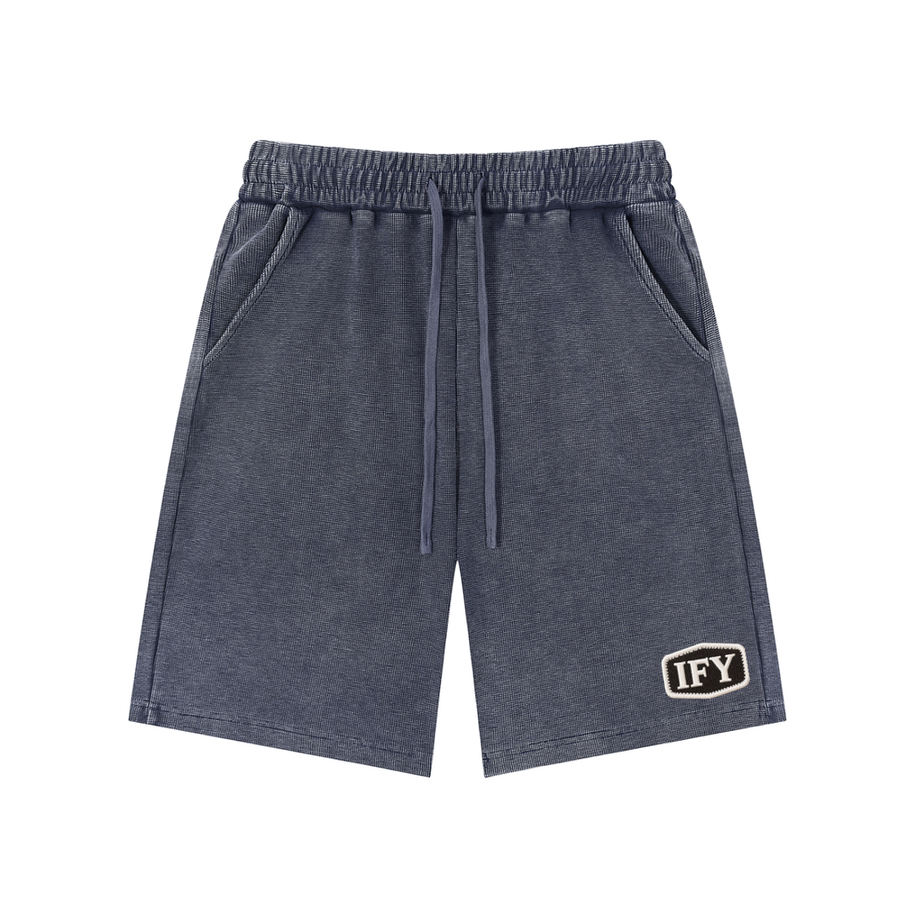 Mineral Wash Waffle Knit Shorts