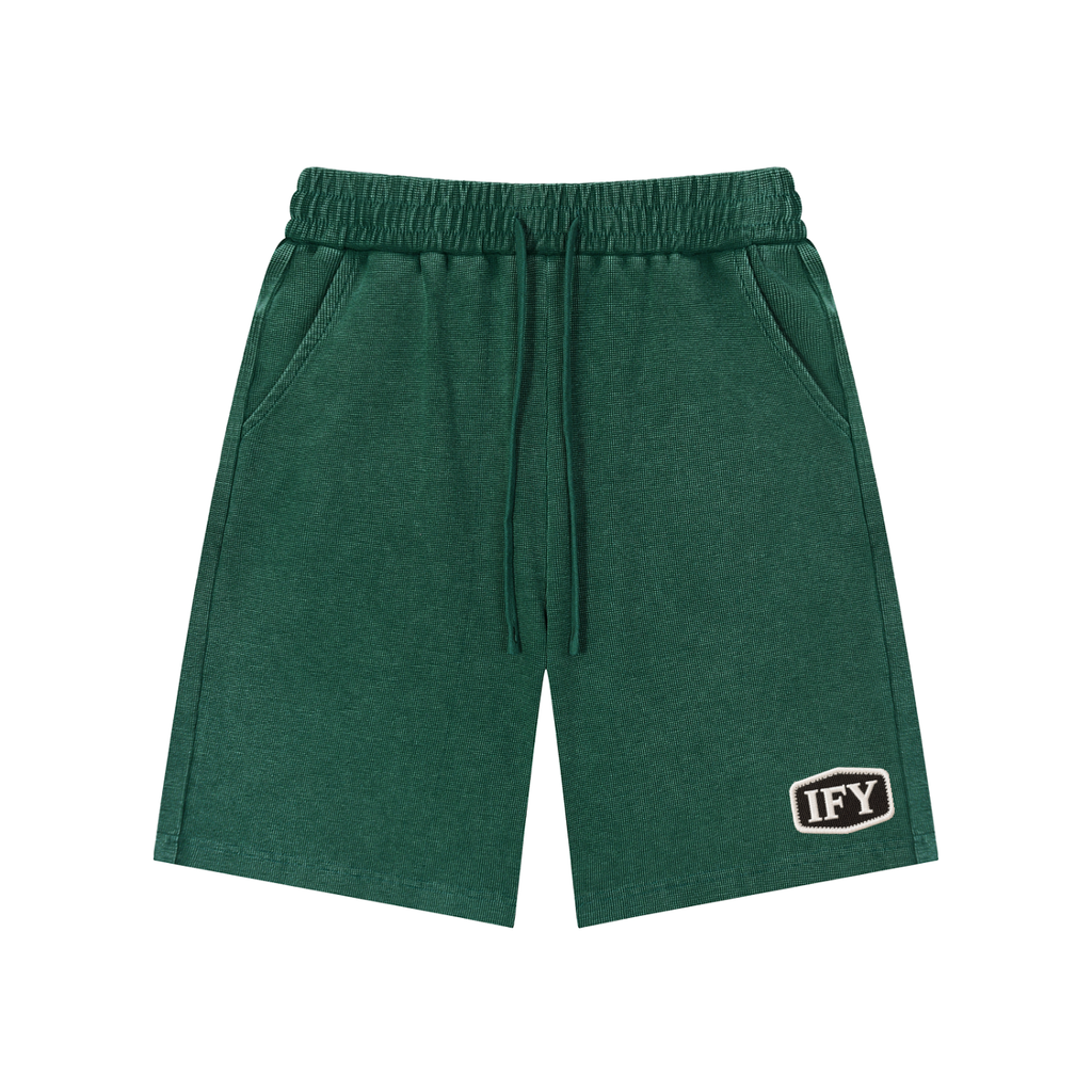 Mineral Wash Waffle Knit Shorts