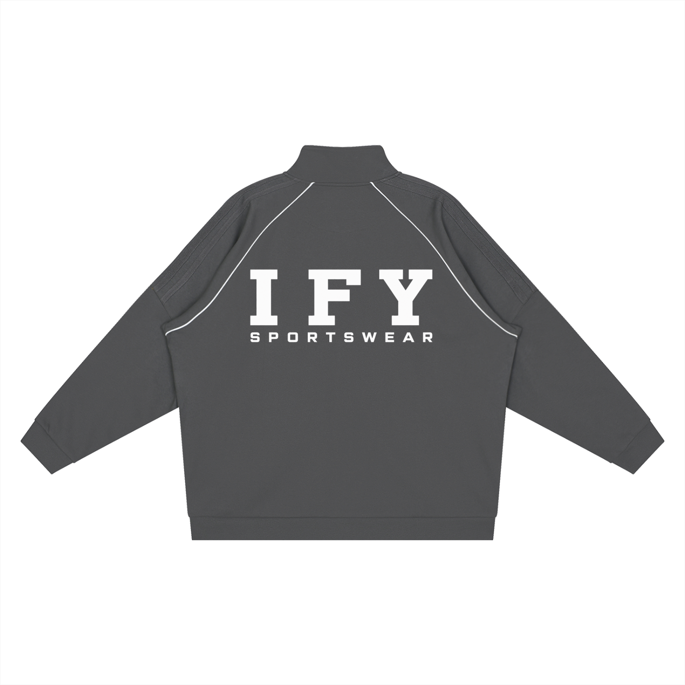 Reflection Striped Raglan Sleeve  Jacket