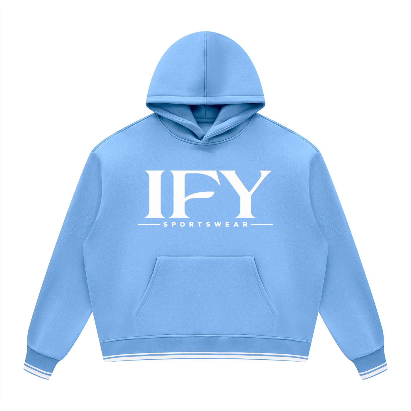 Unisex Oversized Color Block Fleece Hoodie