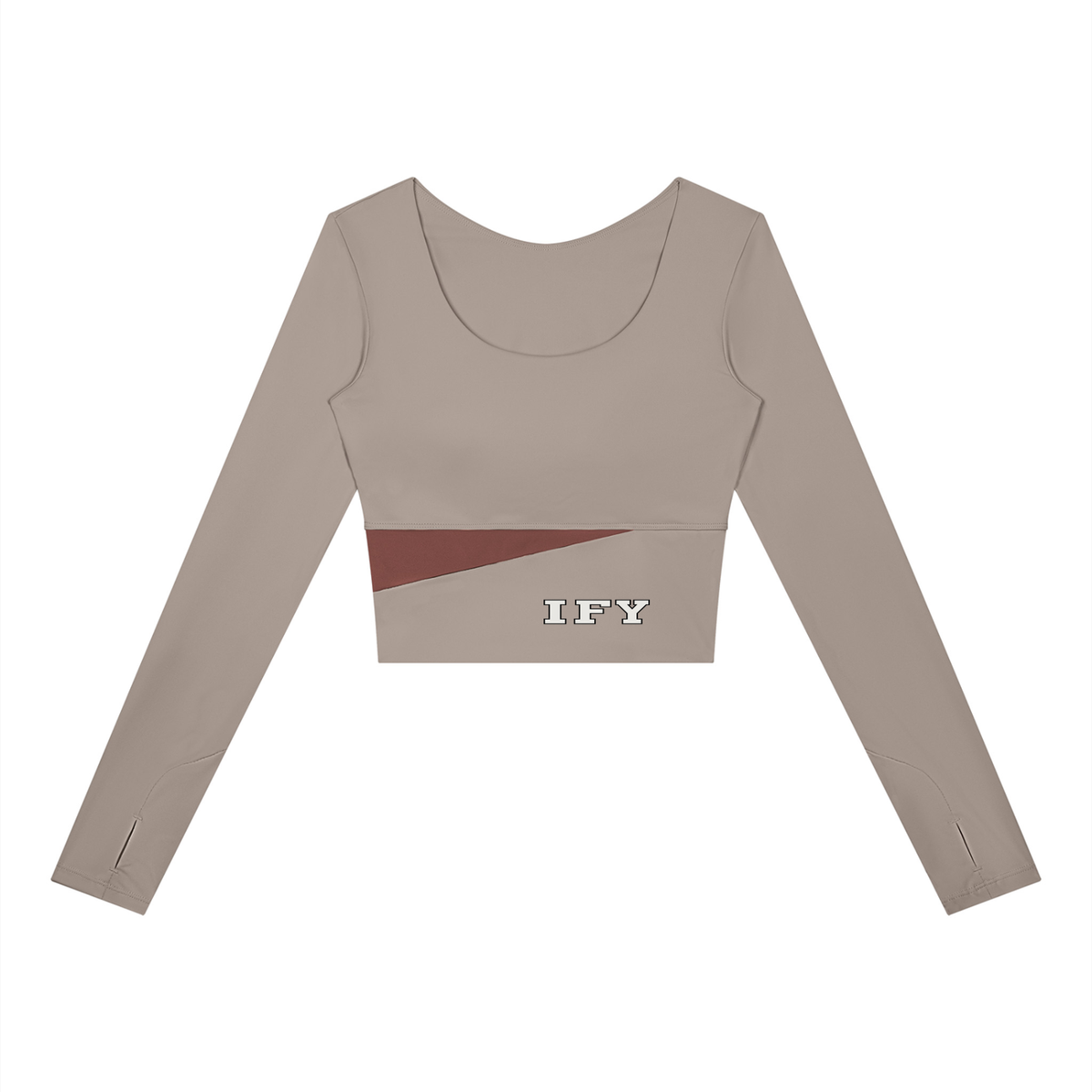Panelled Long Sleeve Yoga T-Shirt