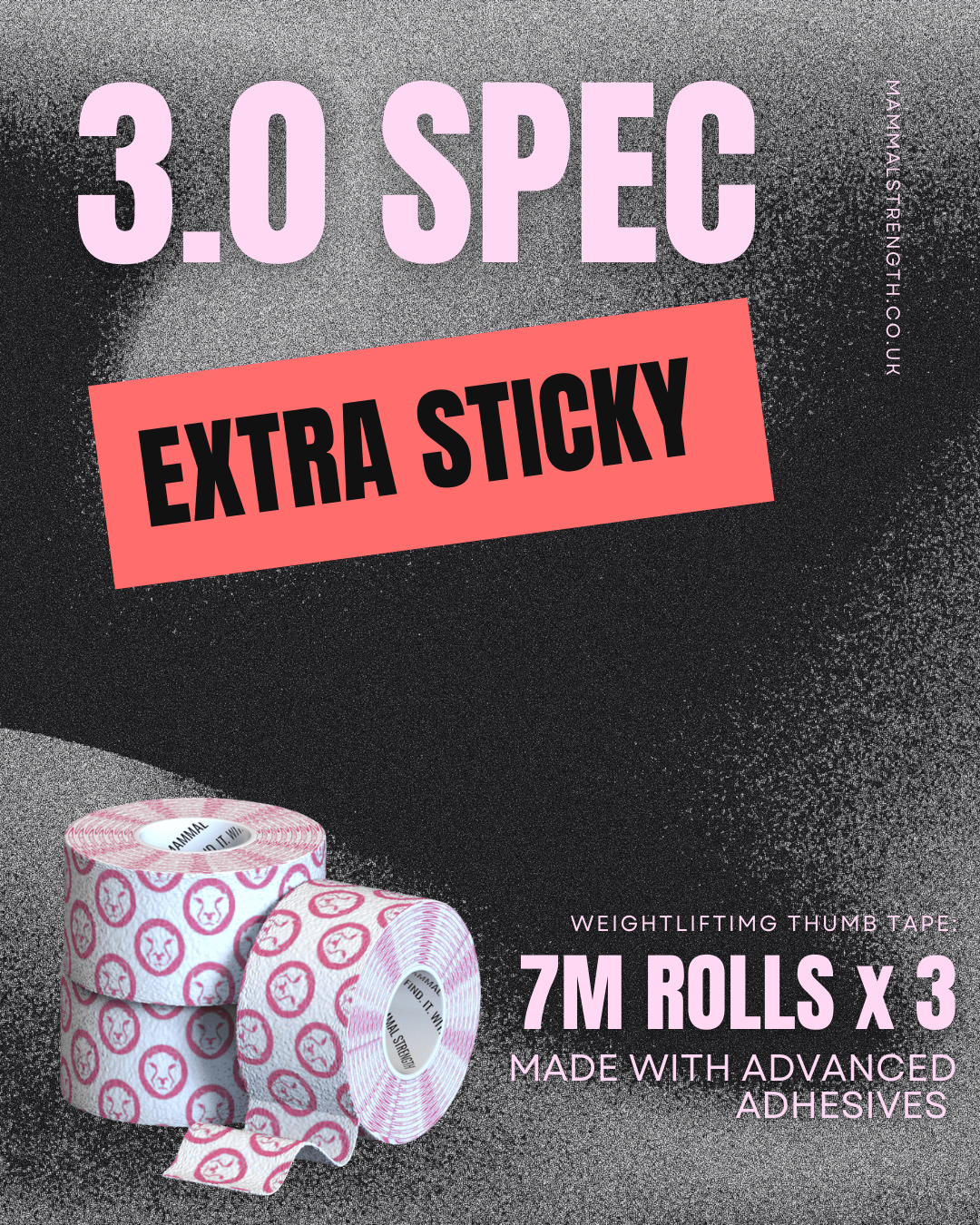 Mammal Tape Mix (3 x 3 boxes - 9 rolls / 57M of tape ) - Thumb & Weightlifting Tape