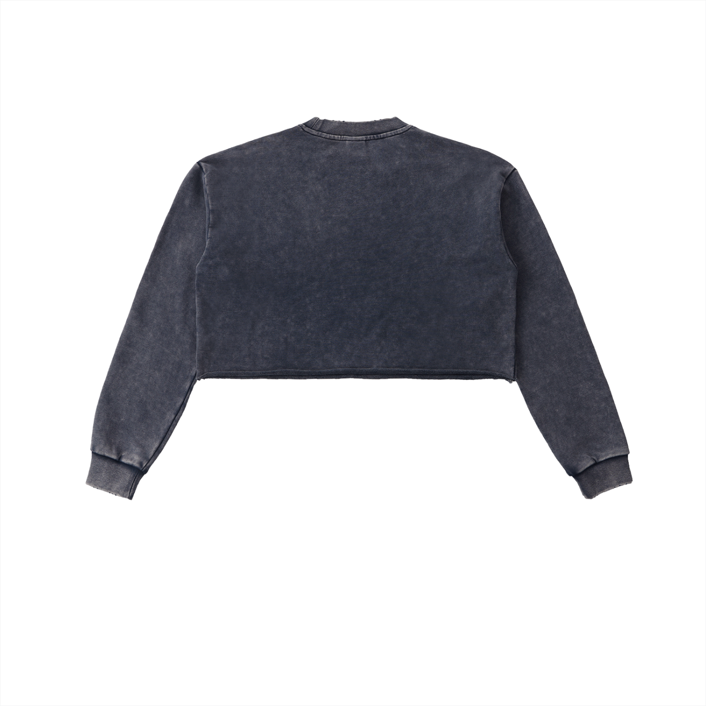 Chic Snow Washed Cropped Sweatshirt for Women - Effortless Style Meets Comfort