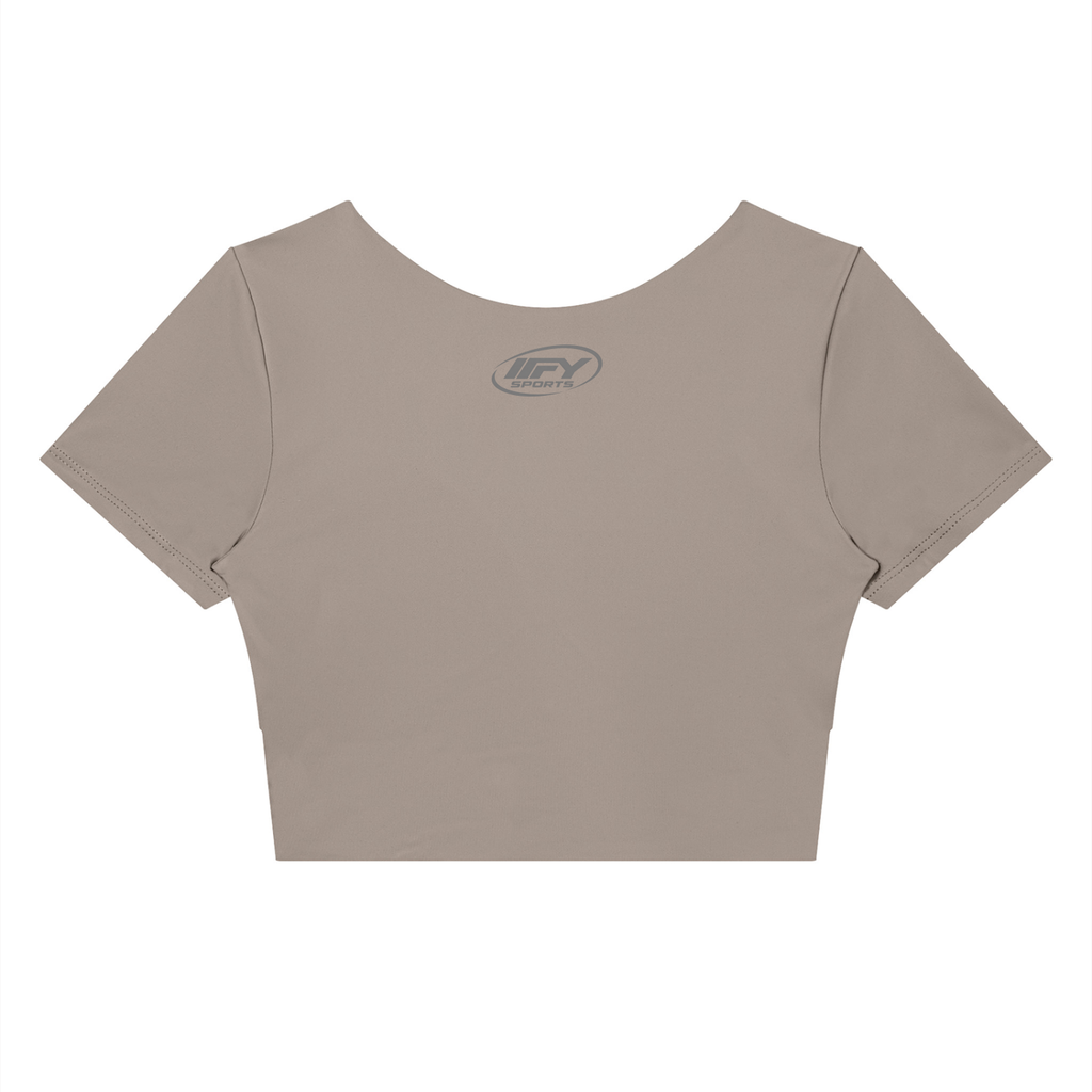 Panelled Crop Yoga T-Shirt