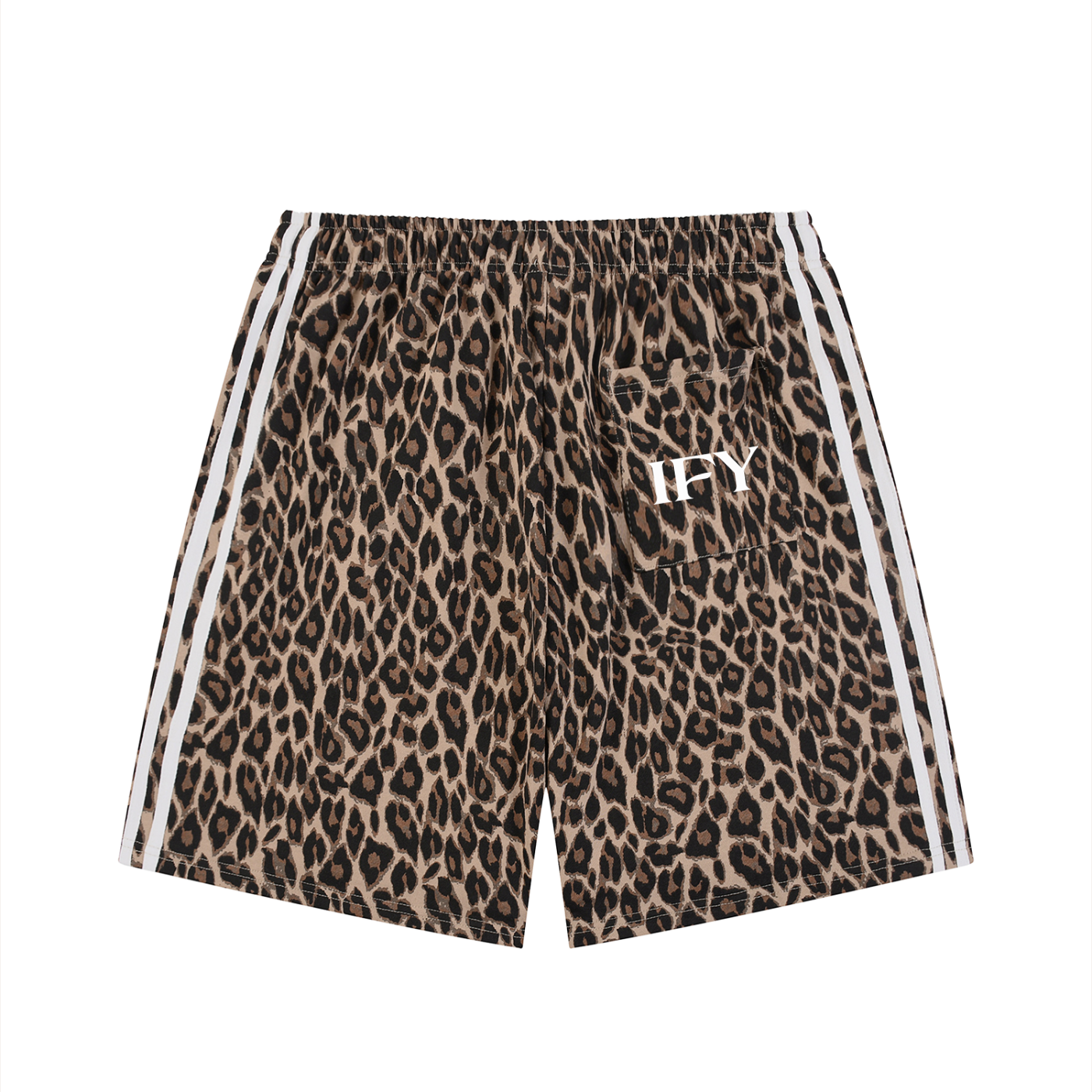 Unisex Heavyweight Leopard Drawstring Shorts