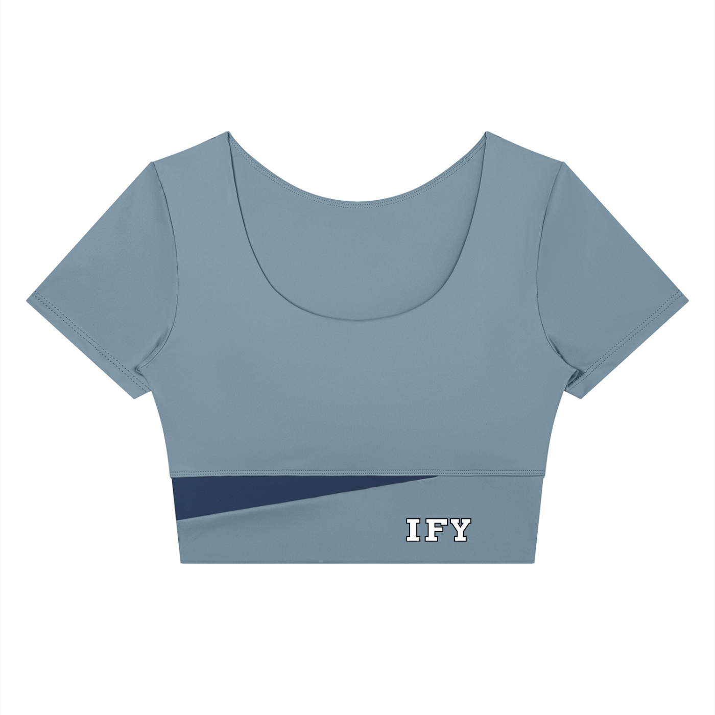 Women's Panelled Crop Yoga T-Shirt