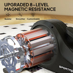 SPORTNOW Under Desk Elliptical Machine With LCD Monitor, 8 Adjustable Magnetic Resistances For 2-in-1 Seat & Stand Up Exercise - IFY Sports