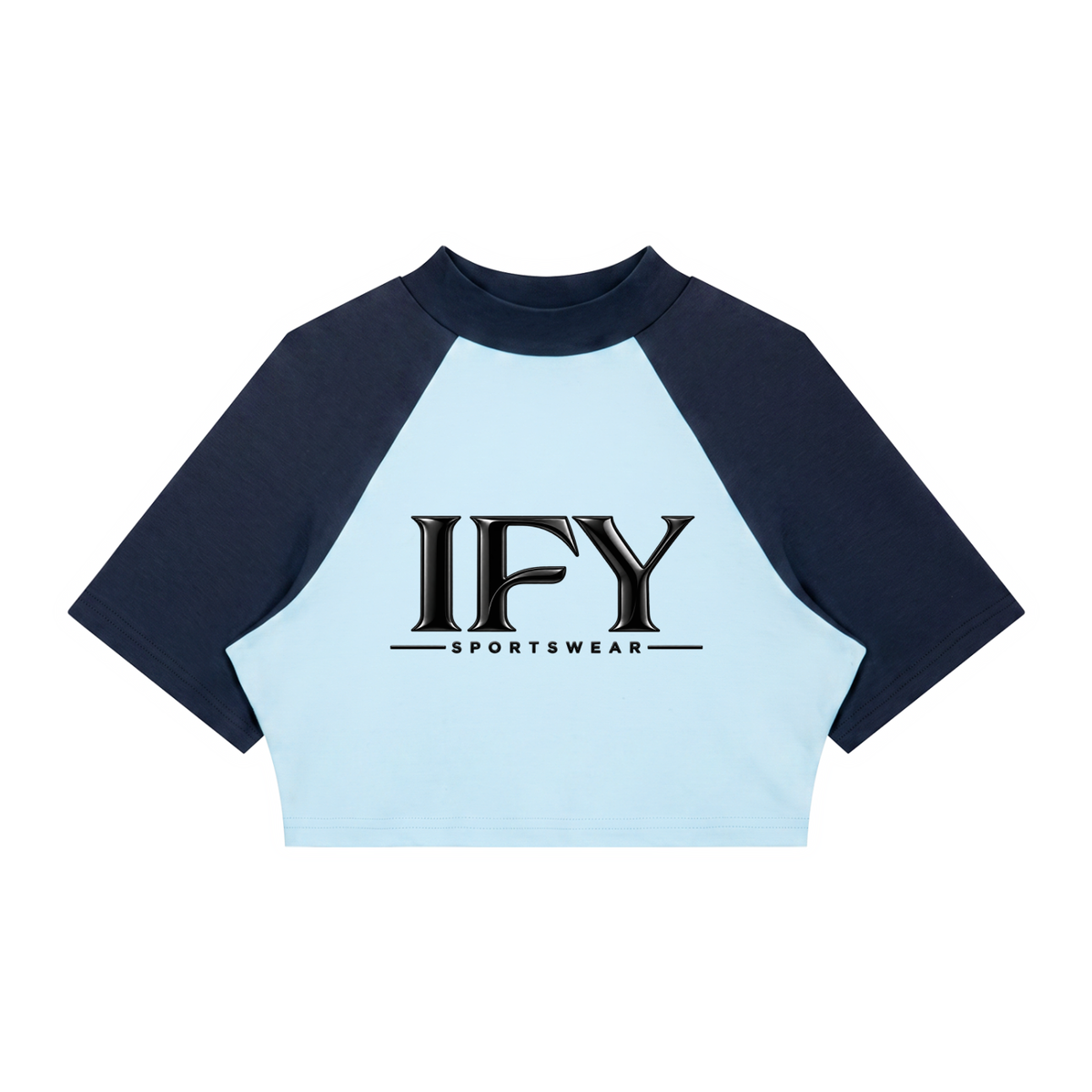 Women’s Color Block Raglan Crop T-Shirt