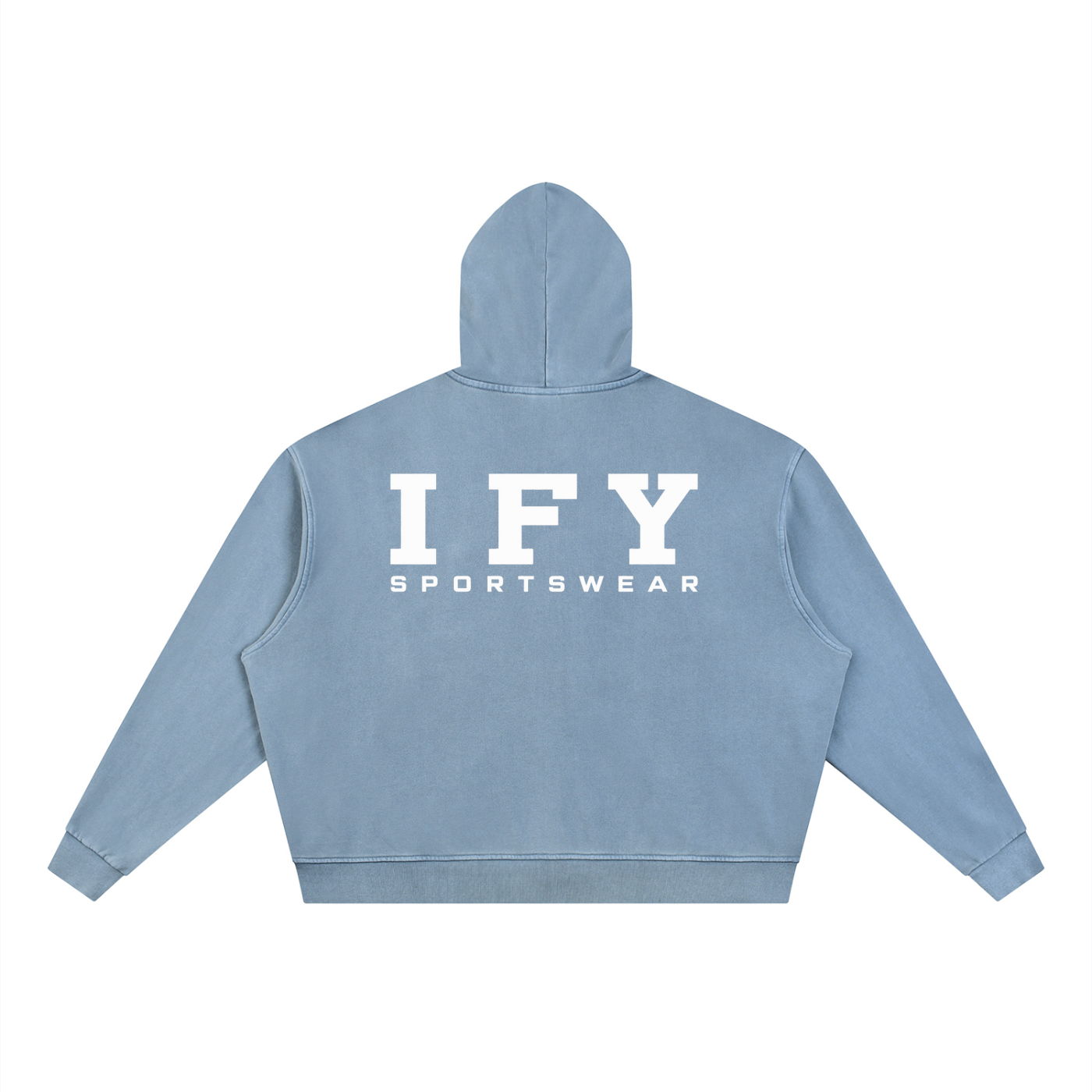 Unisex Vintage Wash Full Zip Boxy Hoodie