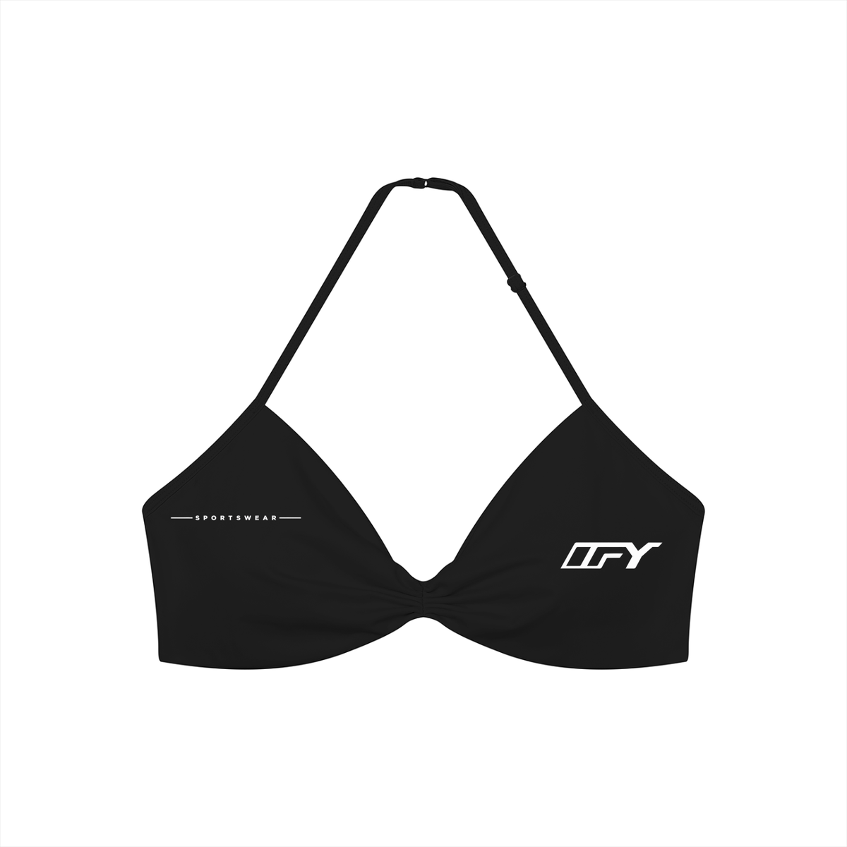 Womens Ruched Halter-Neck Sports Bra: Elevate Comfort and Style During Workouts