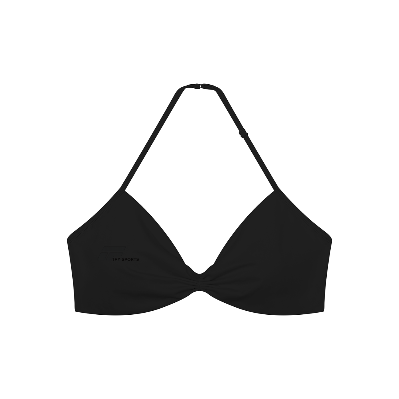 Women’s Ruched Halter-Neck Sports Bra