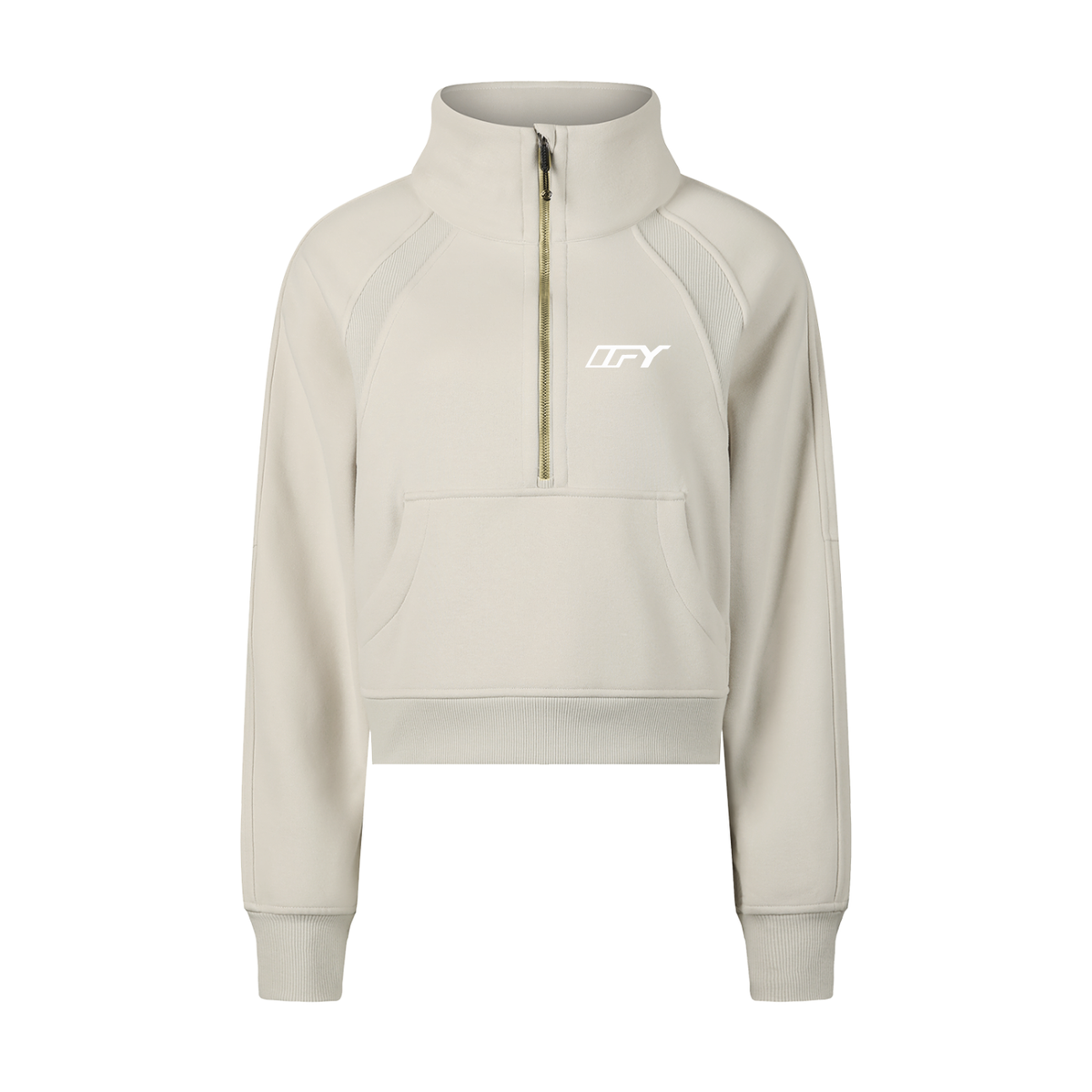Cropped Half-Zip Sweatshirt