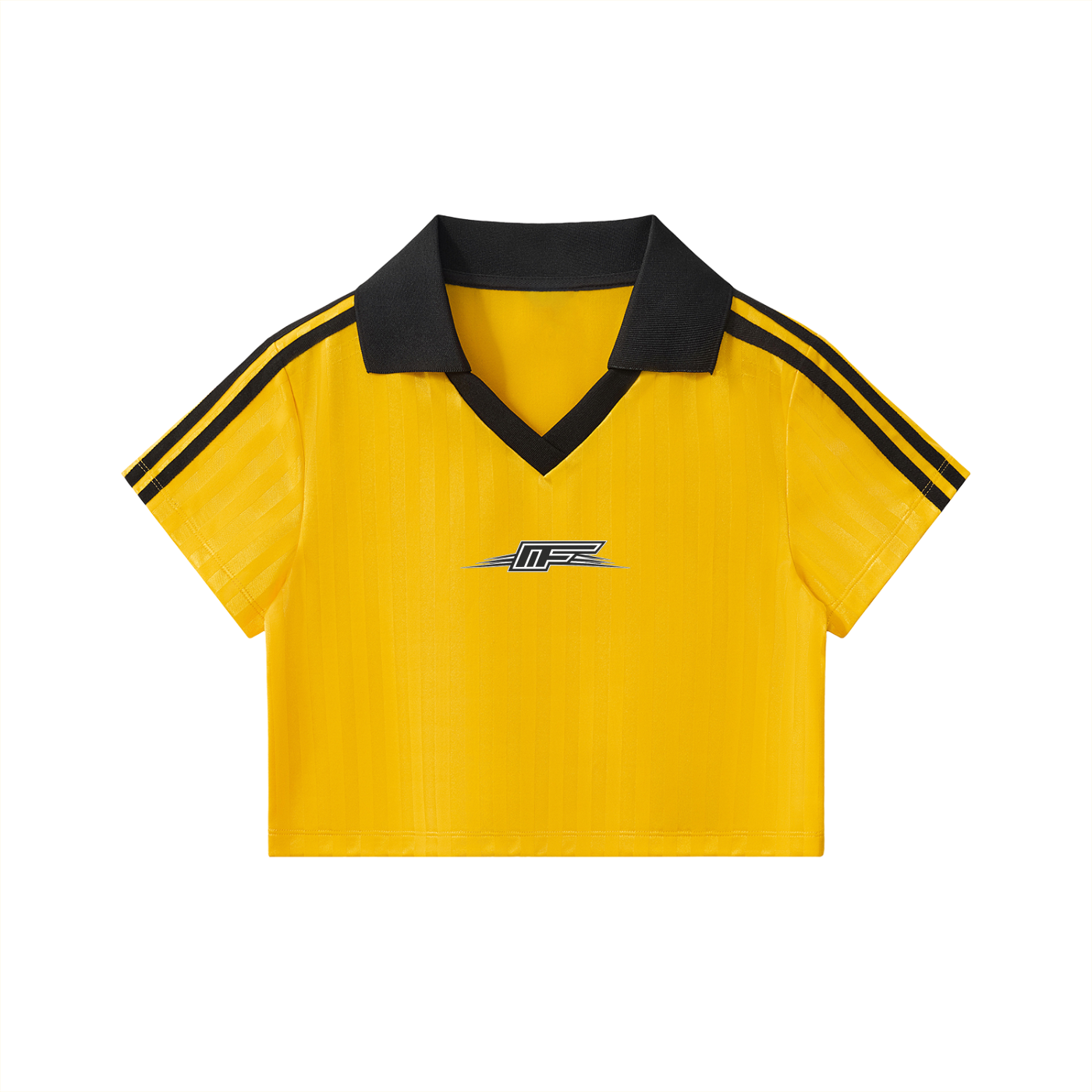 Elevate Your Style with Our Cropped Jersey with Contrast Collar
